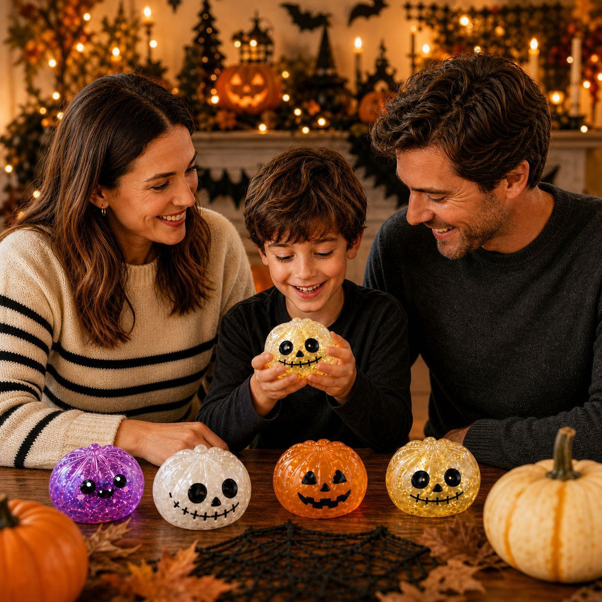 Halloween Christmas Squeeze Toy Bun Glow in The Dark Stress Relief Novelty