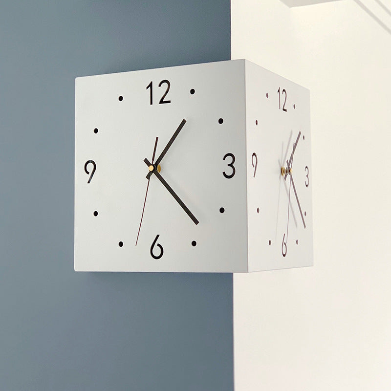 Modern Minimalist Double-Sided Silent Metal Wall Clock