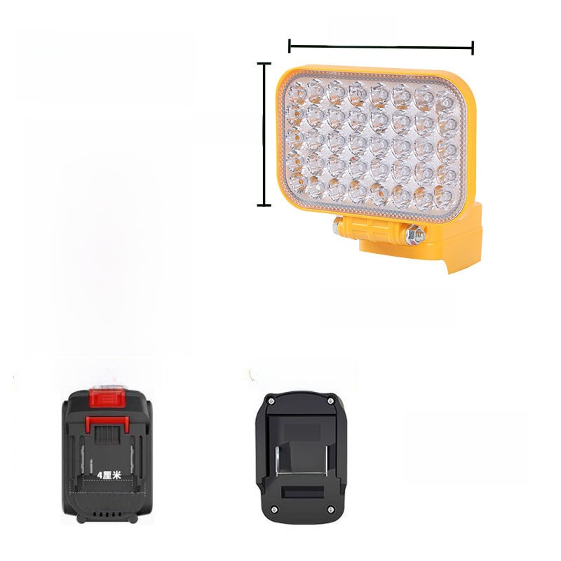 Portable Outdoor LED Work Light with Dual USB Charging
