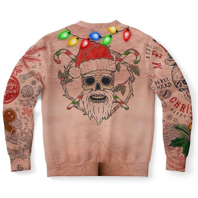 Skull Halloween 3D Digital Print Crewneck Sweatshirt