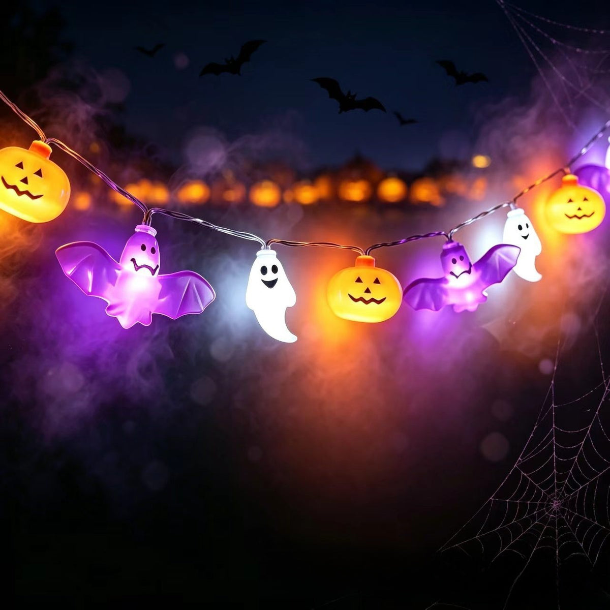 Pumpkin Ghost Bat Light