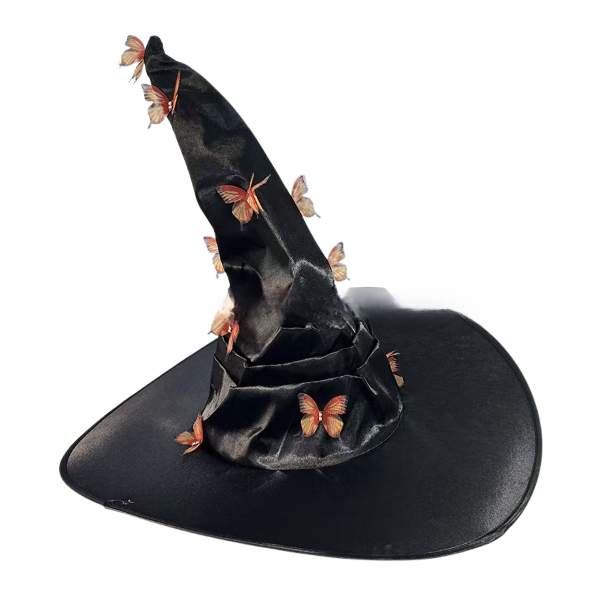 Velvet Witch Hat with Decorations for Halloween Party Costume Accessory