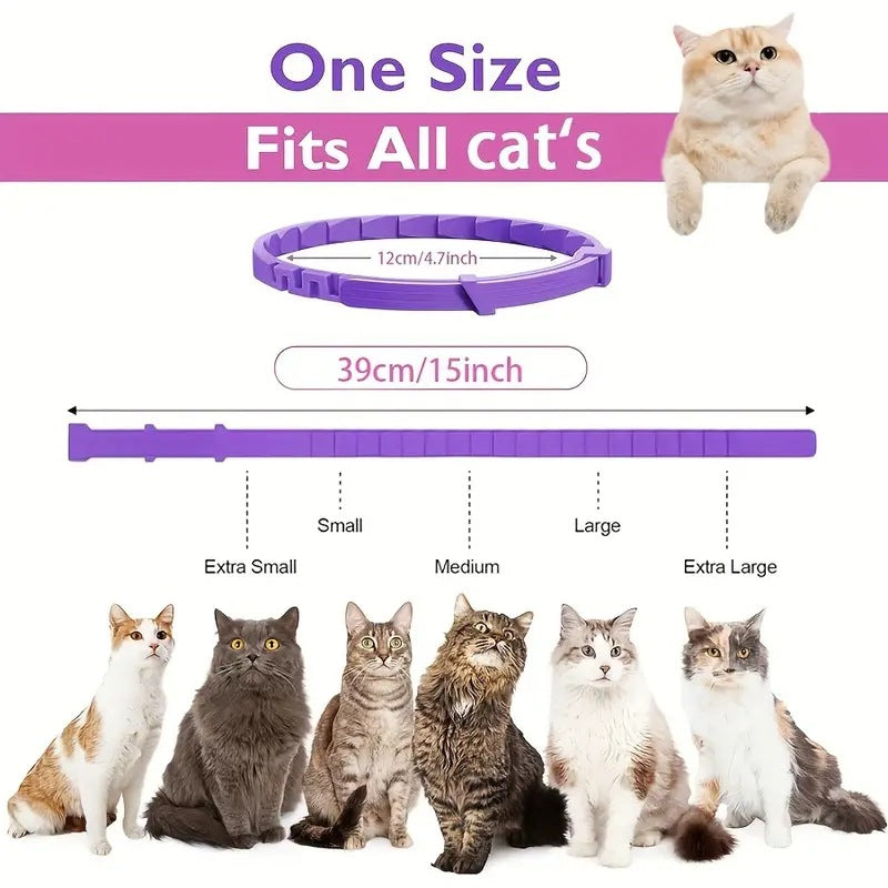 4-Pack Pet Anxiety Relief Soothing Calming Collar for Cat and Dog