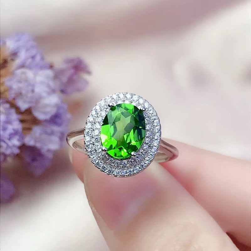 Six-Claw Simulated Diamond Ring