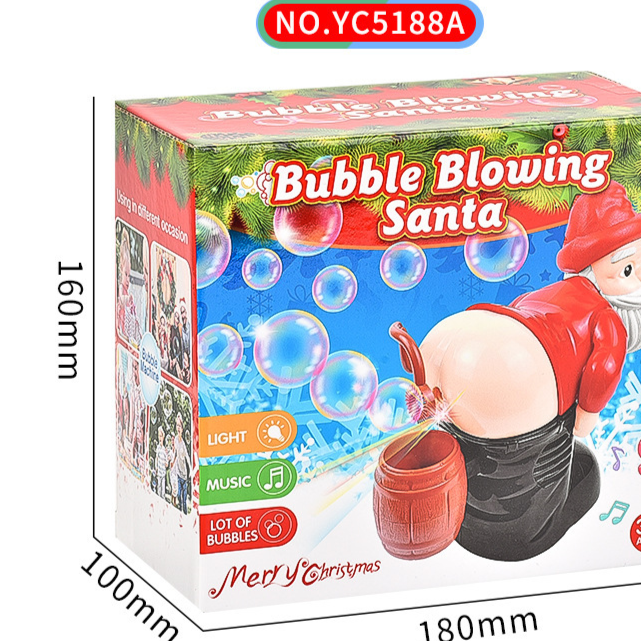 Christmas electric bubble machine toy