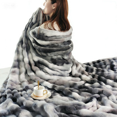 Marble Print Fleece Throw Blanket