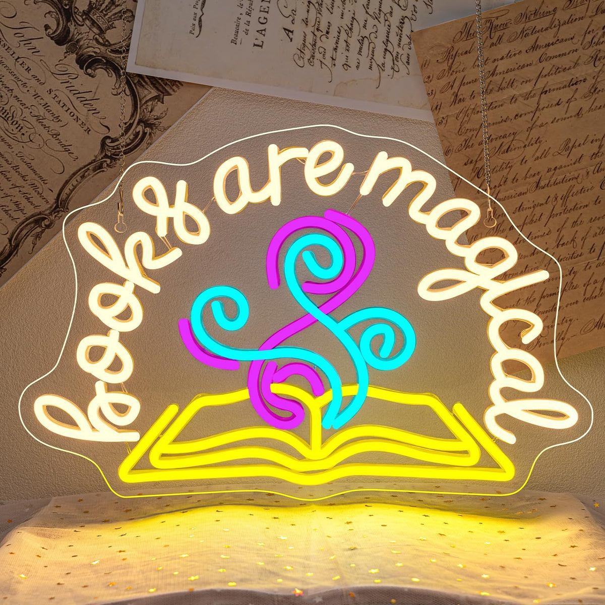 Dimmable LED Reading Neon Sign Wall Decor Light