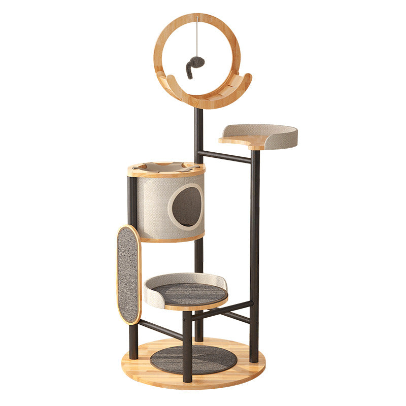 Solid Wood Multi Cat Climbing Frame with Scratching Post