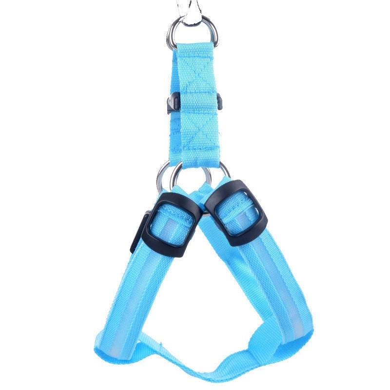 LED Light Up Dog Harness Fiber Optic for Small Medium Large Dogs