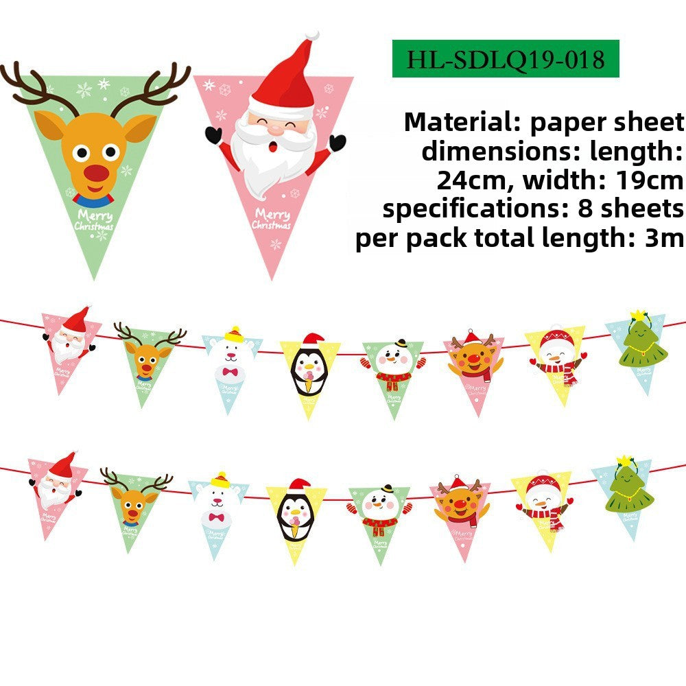 Christmas Decorative Paper Flags and Pennants