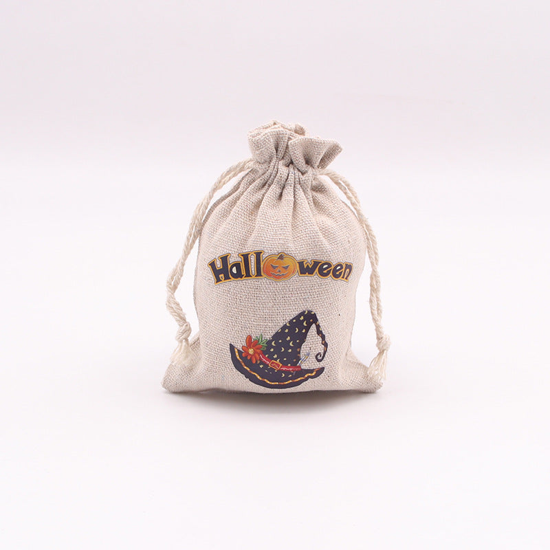 Halloween Cotton Drawstring Gift Bag