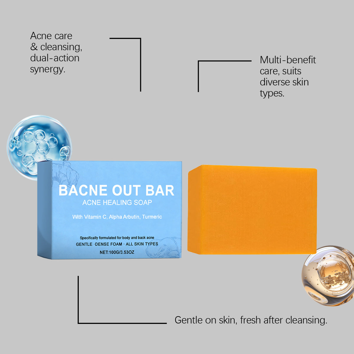 Moisturizing Brightening Cleansing Soap for Gentle Body Care 100g