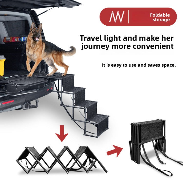 Foldable Dog Car Pet Ladder Collapsible Ramp for SUV Truck