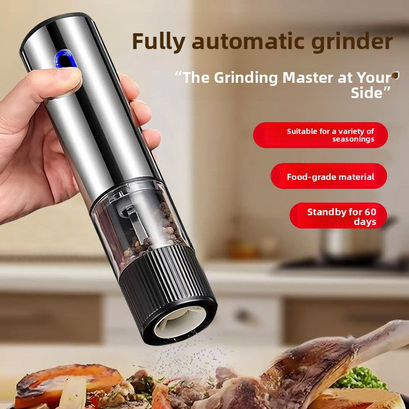 Electric Stainless Steel Adjustable Pepper and Salt Grinder