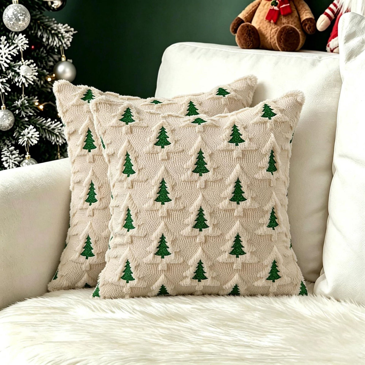 Christmas Themed Decorative Pillow Cover