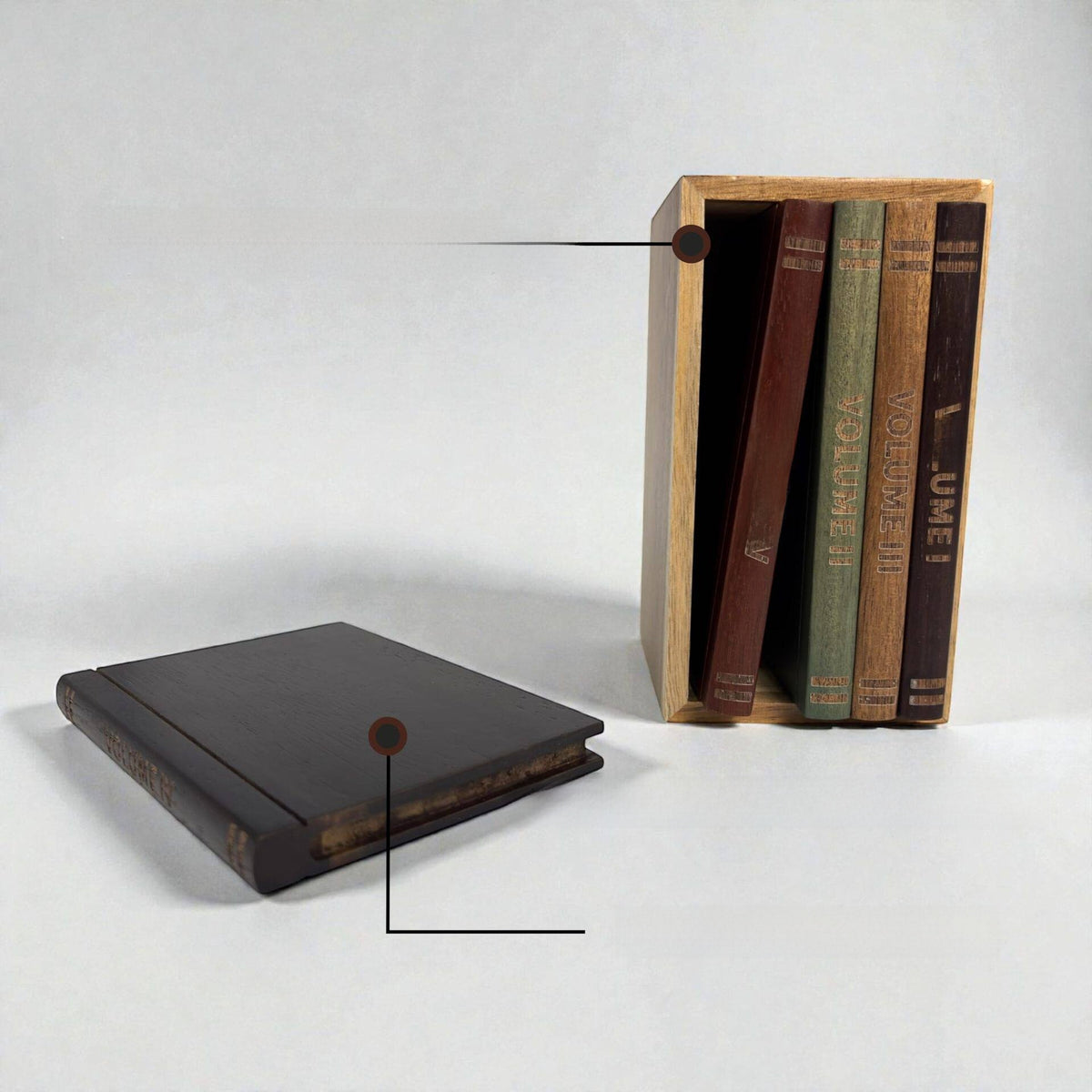 Wooden Book-Shaped Coasters and Placemats