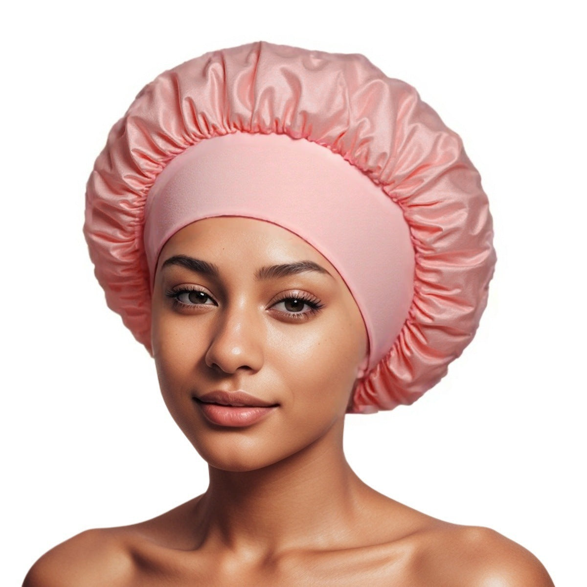 Satin Wide Brim Shower and Sleep Cap