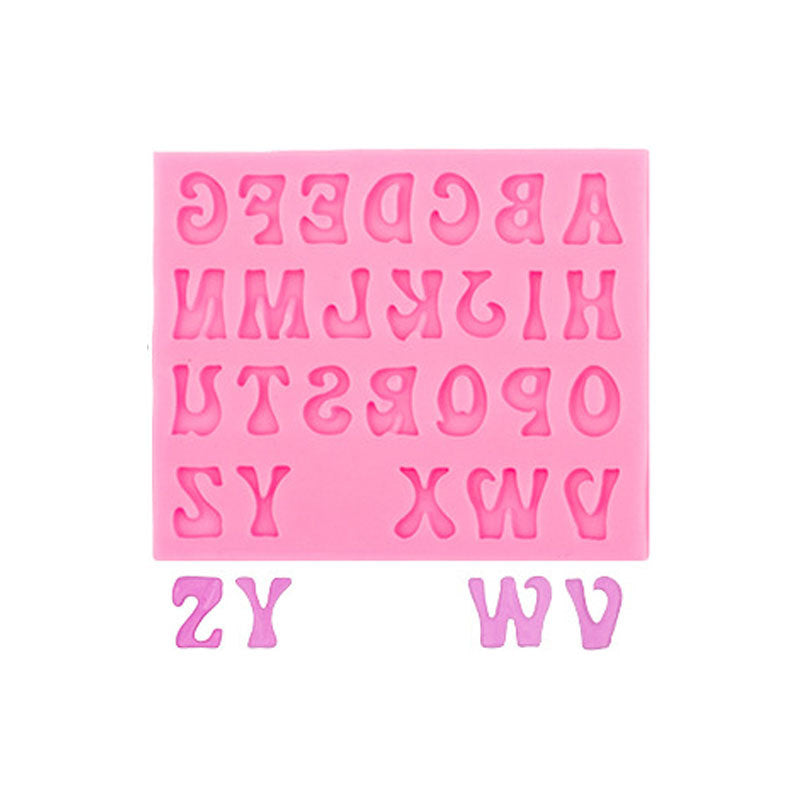 DIY Liquid Silicone Letter Number Mold for Baking Cake Chocolate Fondant Clay