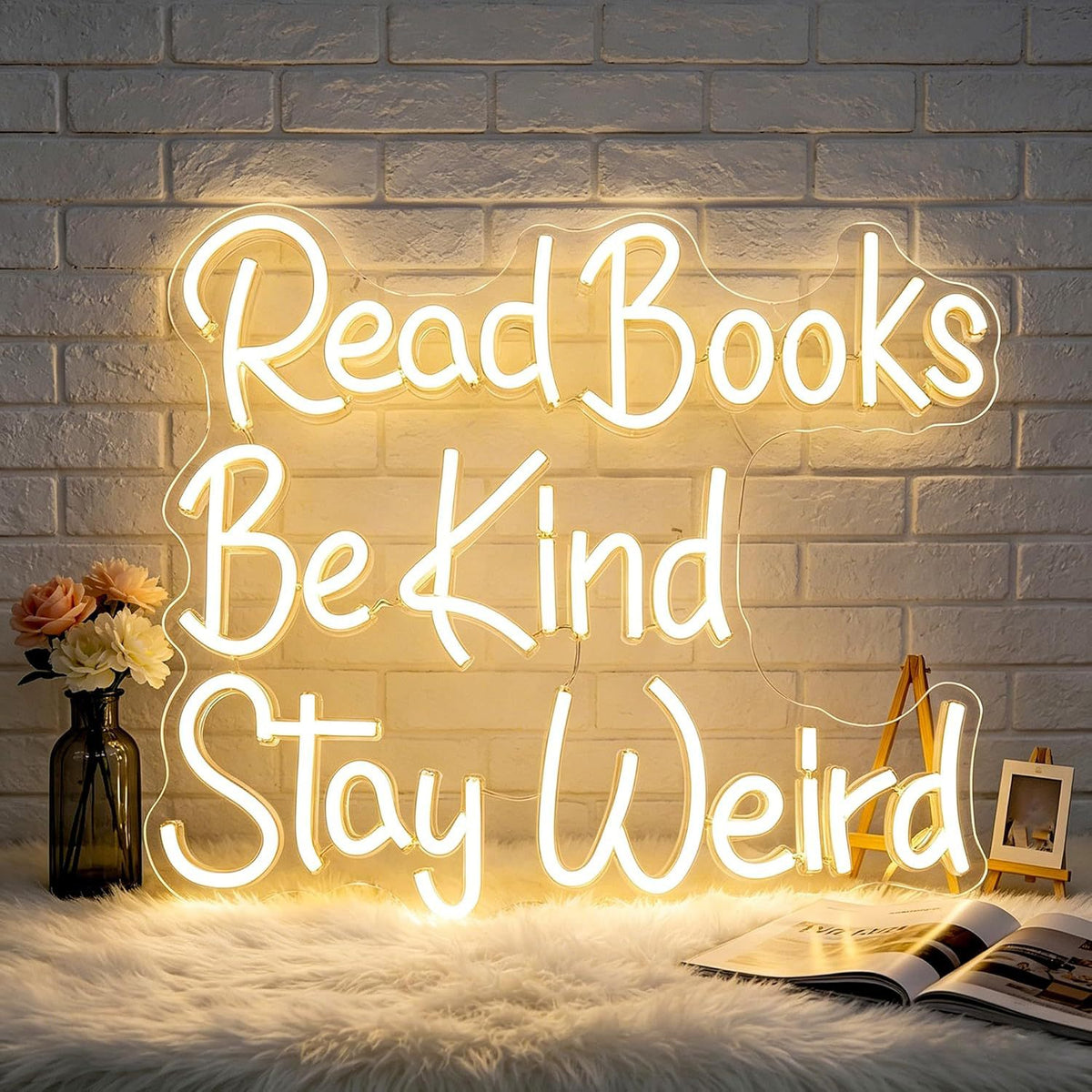 Dimmable LED Reading Neon Sign Wall Decor Light