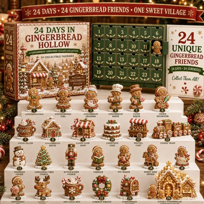 Christmas Advent Calendar Acrylic Blind Box Decoration Collectible Toy