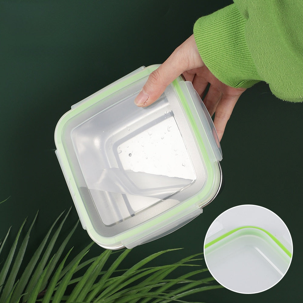 304 Stainless Steel Stackable Food Storage Container with Lid