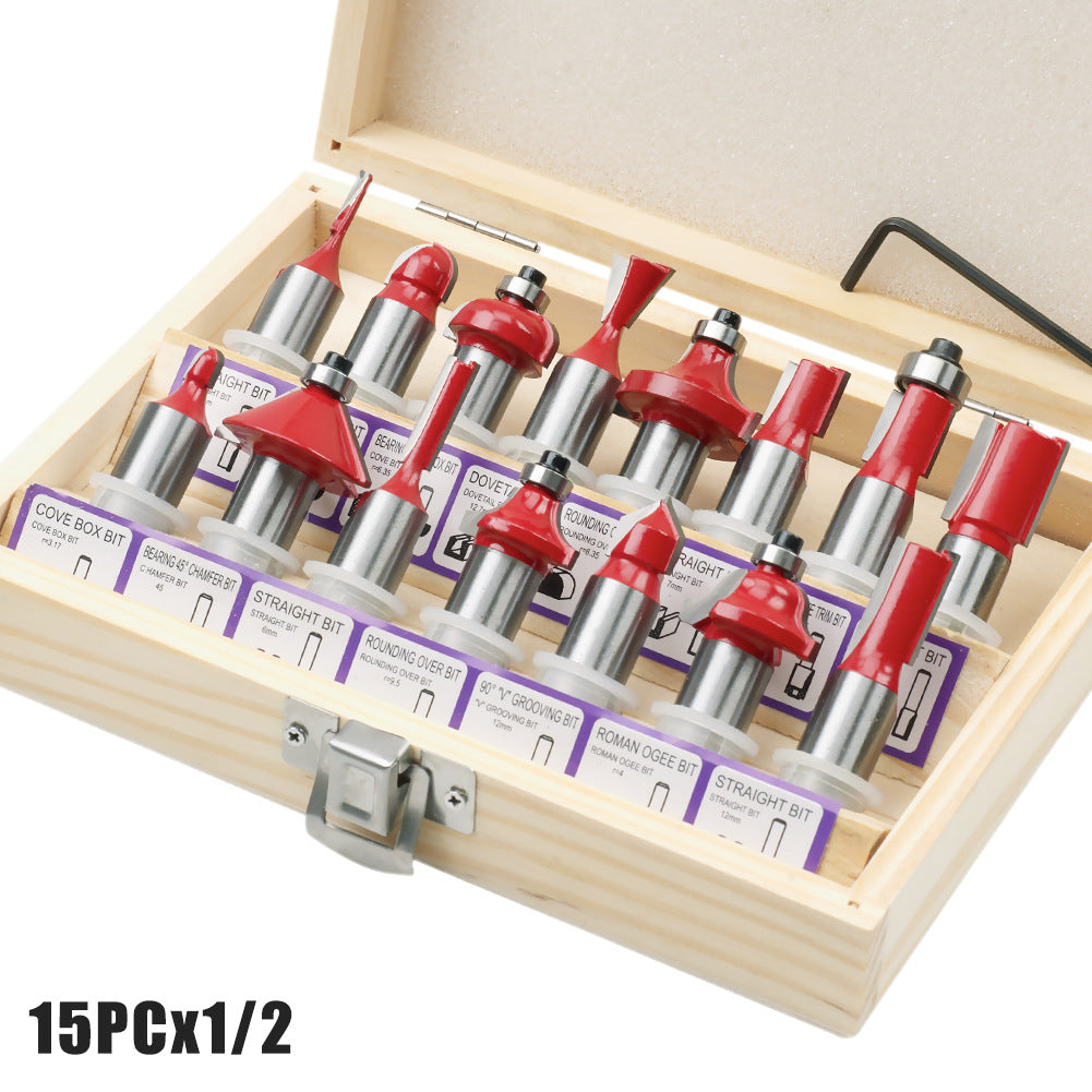 Woodworking milling cutter set