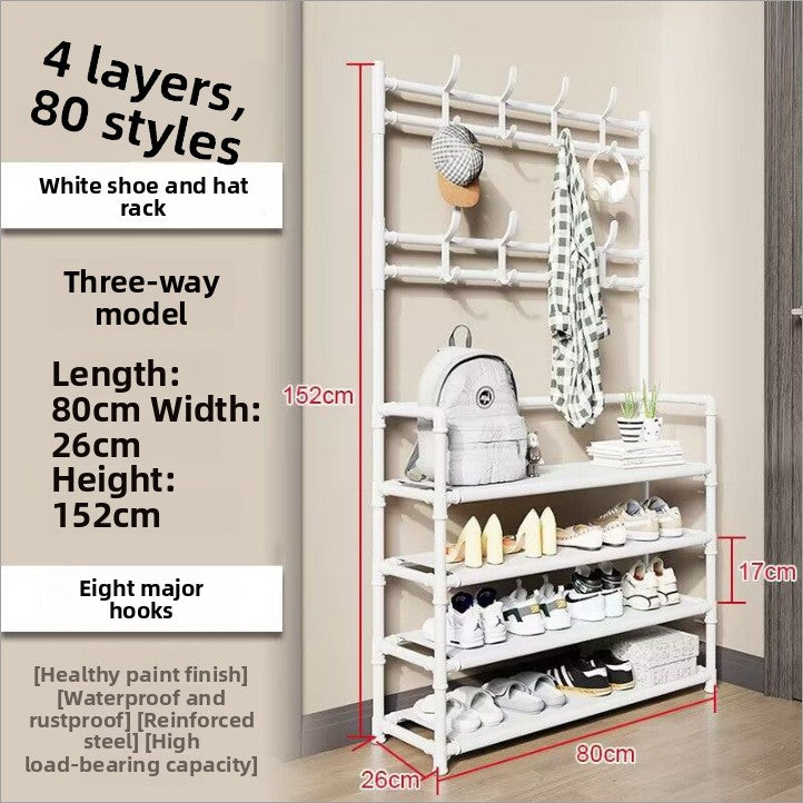 Multi-Layer Space-Saving Metal Shoe Rack Storage Organizer Shelf