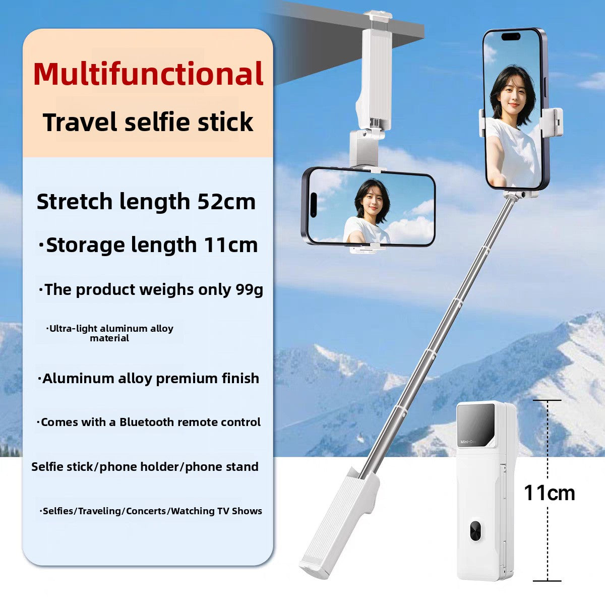Magnetic Bluetooth Selfie Stick