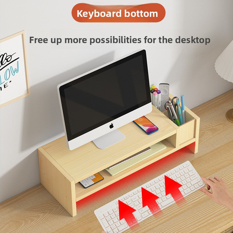 Adjustable Desktop Organizer with Drawer and Monitor Stand
