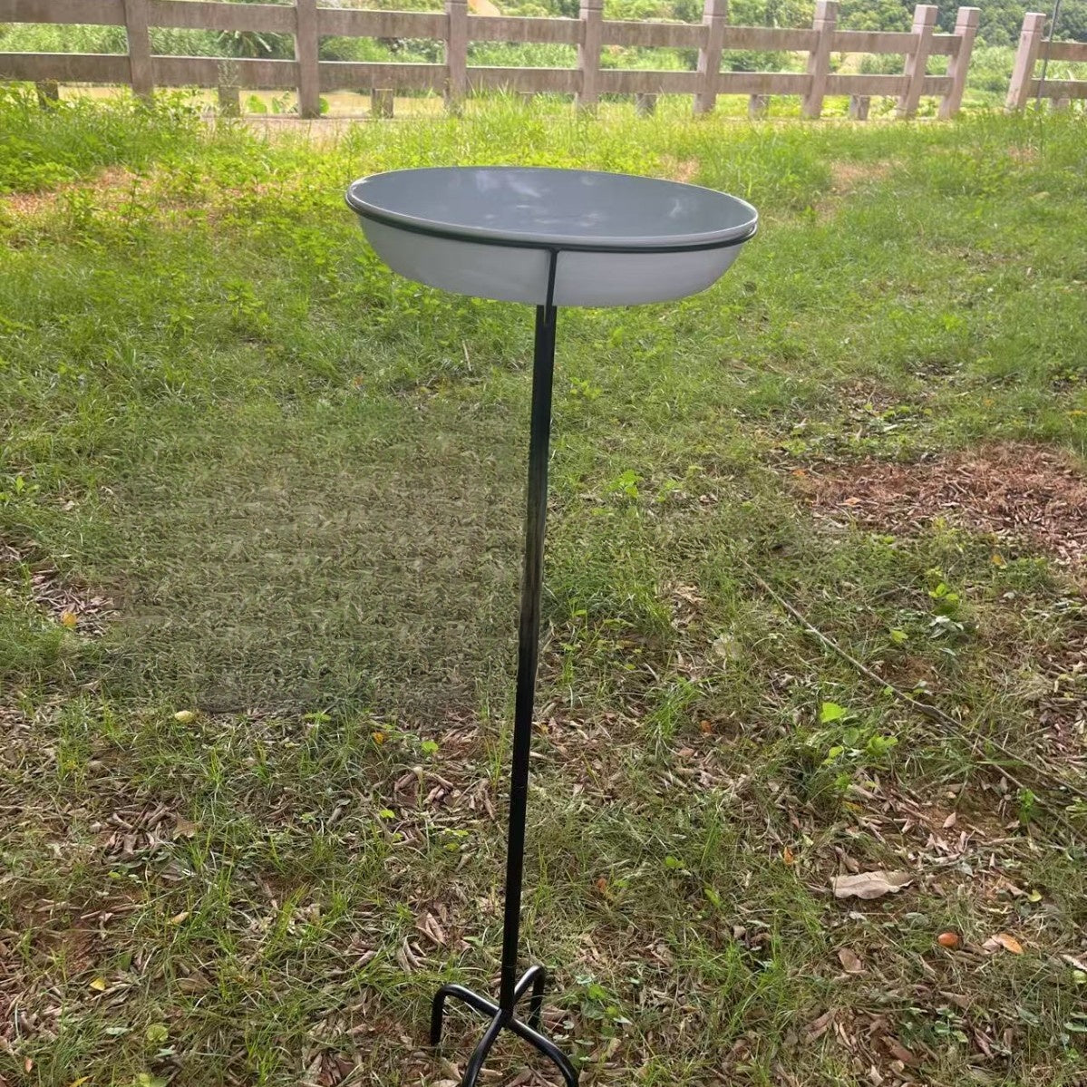 Vintage Wrought Iron Bird Feeder and Waterer Bath Basin