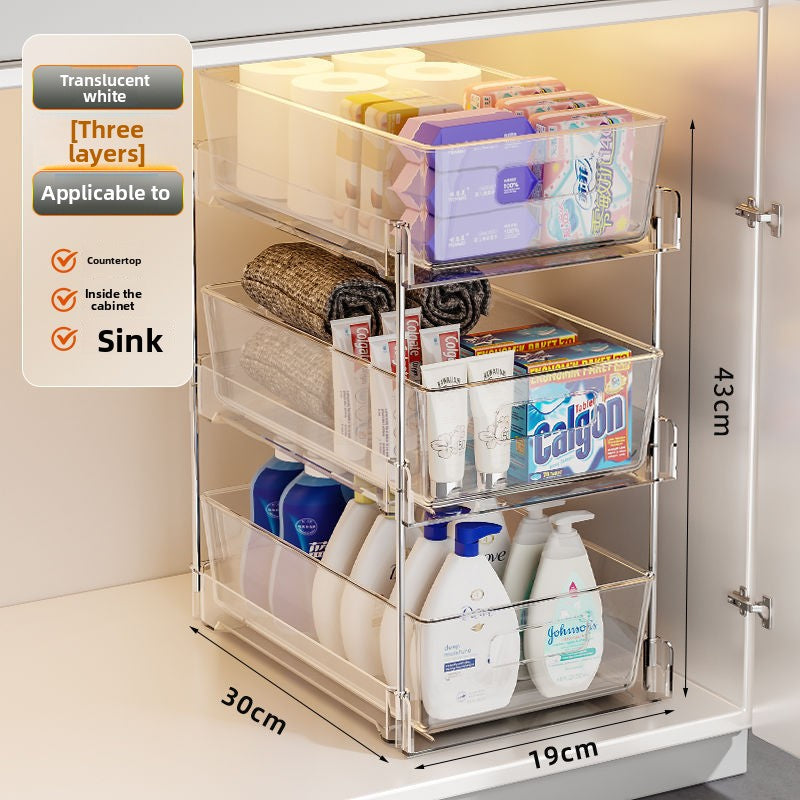 Pull-out Bathroom Storage Rack