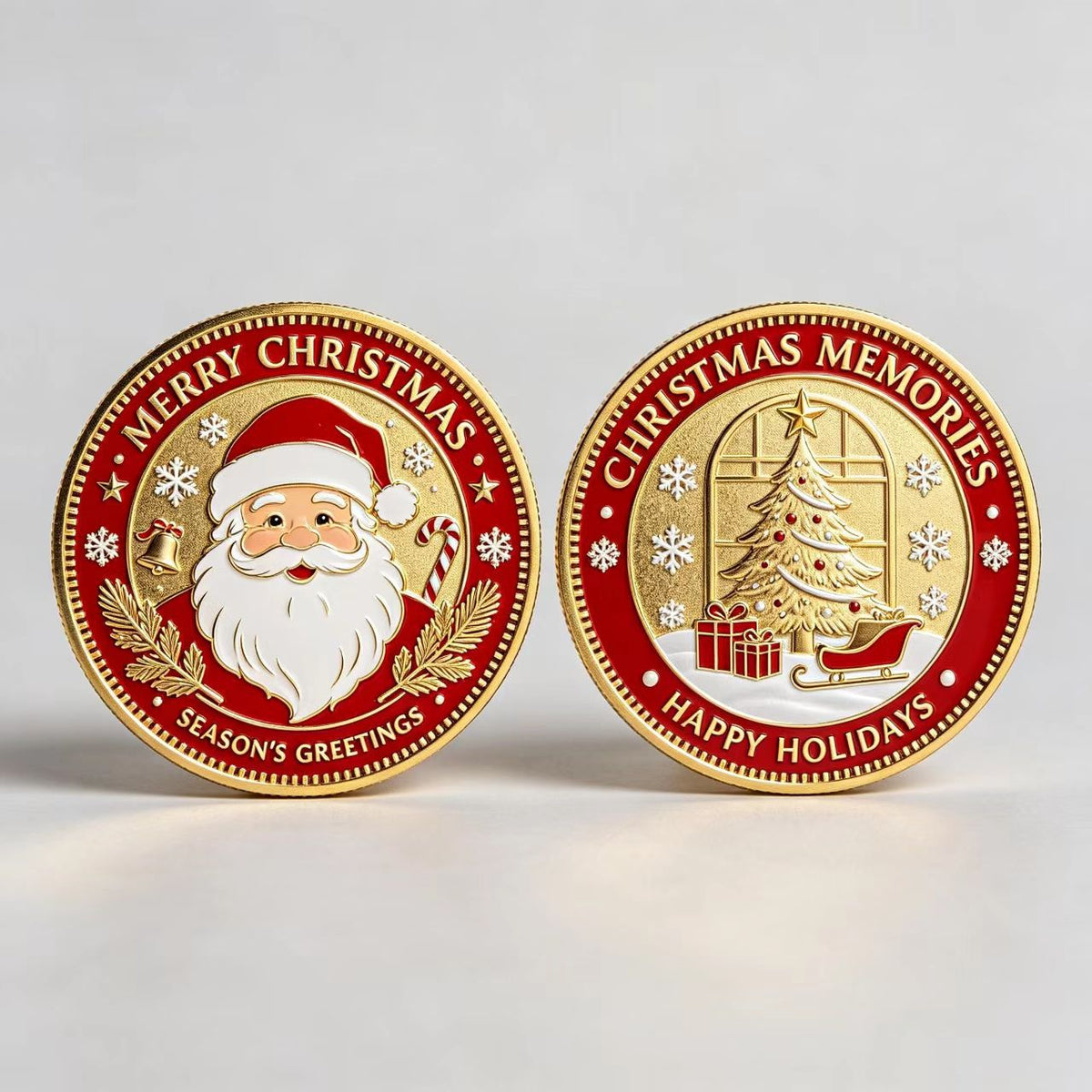 Christmas-themed commemorative coin