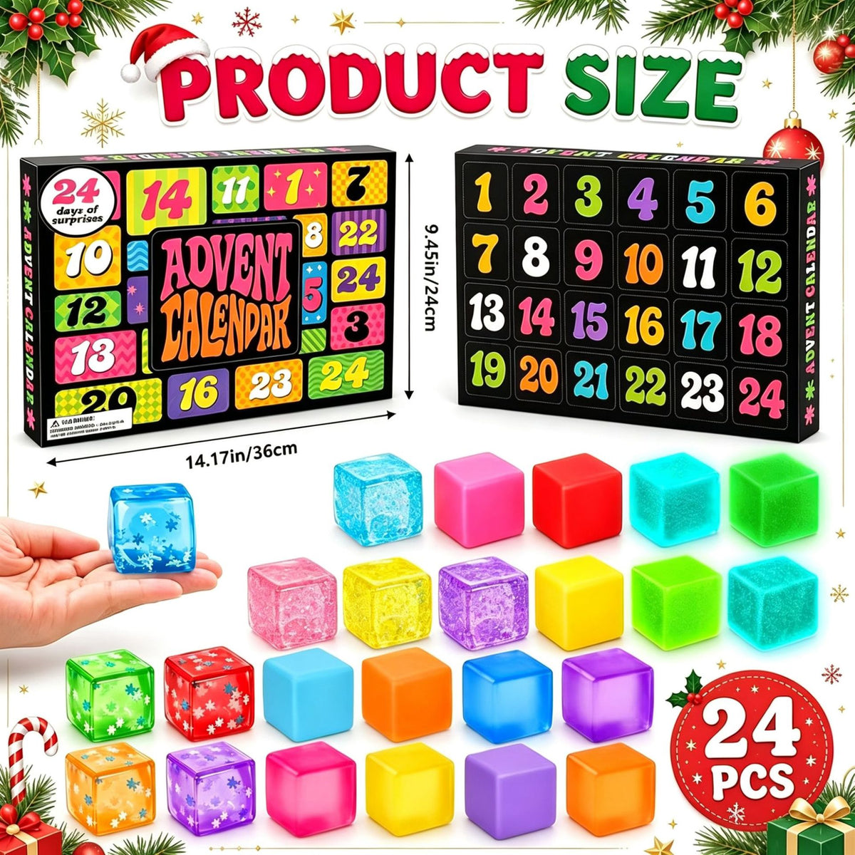 Christmas ice cube-shaped stress-relief squishy