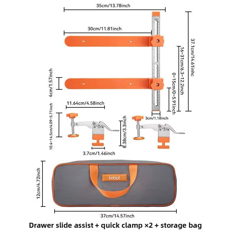 Adjustable Drawer Rail Installation Tool