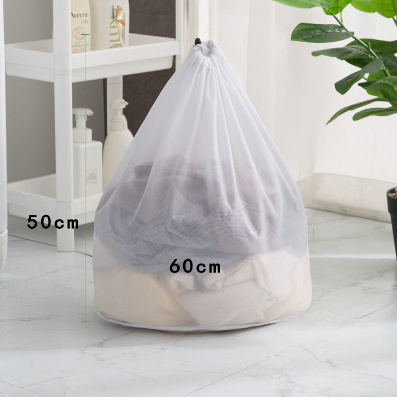 Pull-string fine-mesh laundry bag