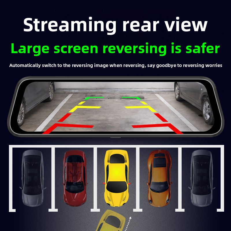 10 Inch Full Screen Dash Cam with WIFI Dual Recording