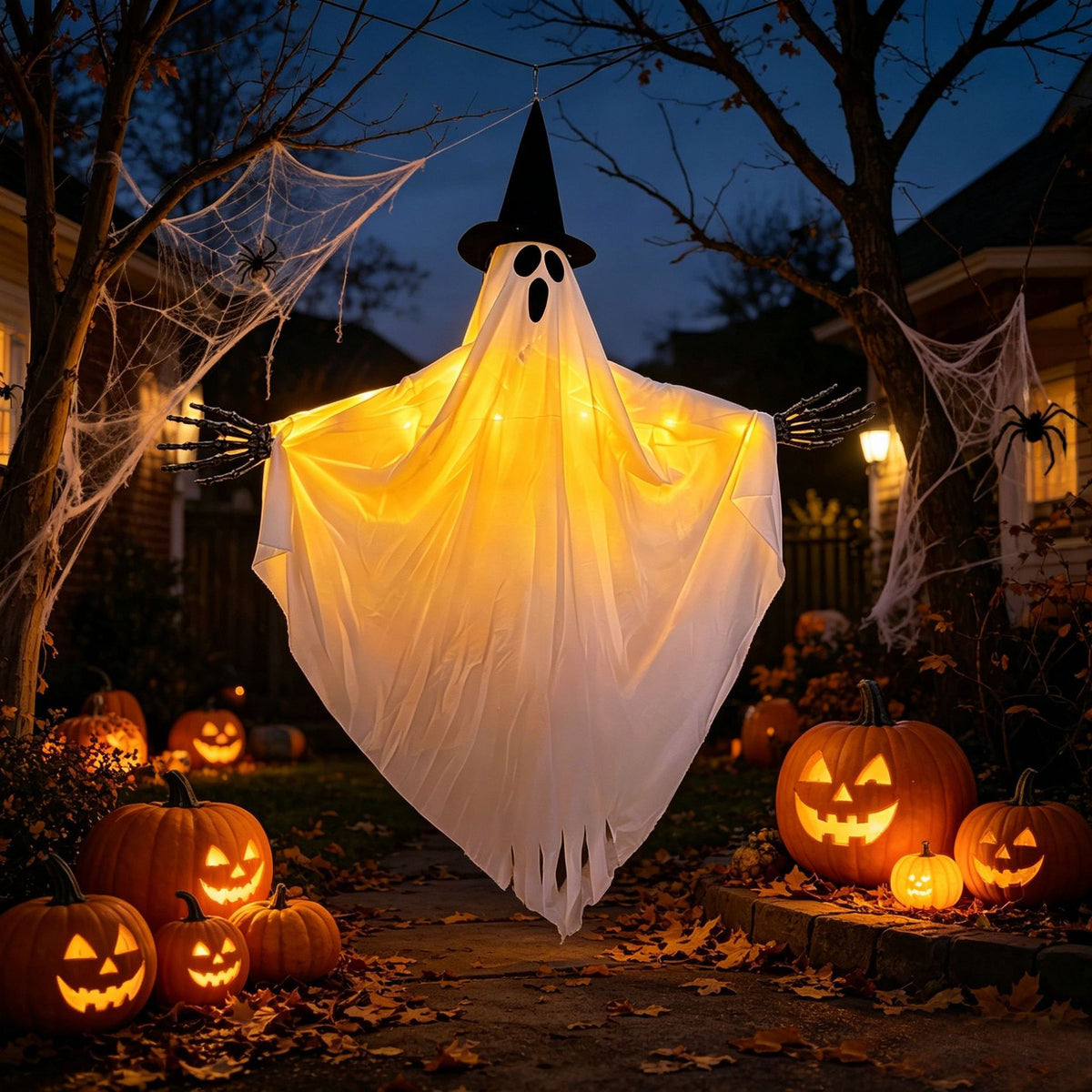 Glowing Skeleton Ghost Halloween Decorations