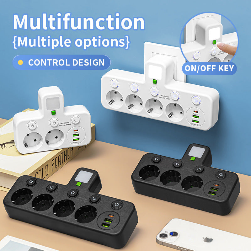 European Standard USB-C Power Socket Strip