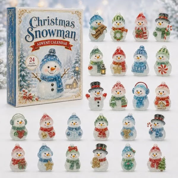 Christmas Advent Calendar Acrylic Blind Box Decoration Collectible Toy