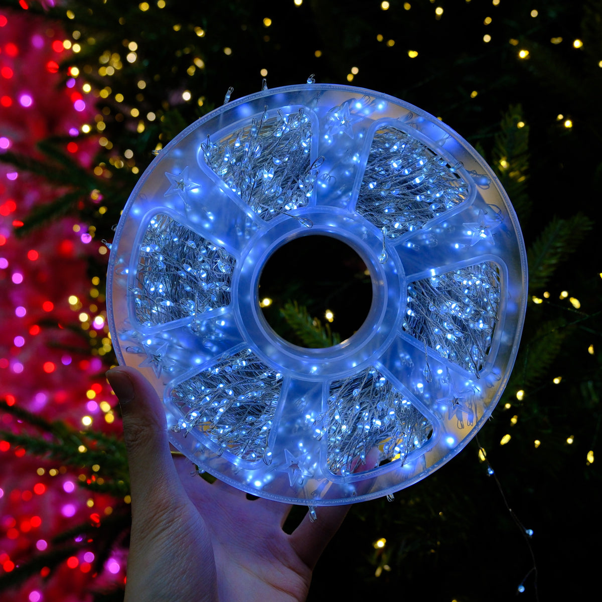 LED Christmas green string firecracker lights