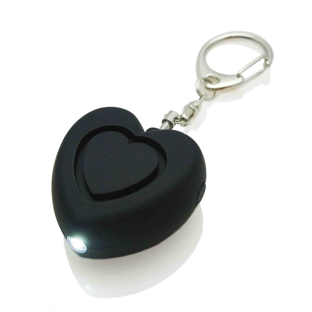 Heart-Shaped 125dB Personal Security Alarm Keychain with LED Light
