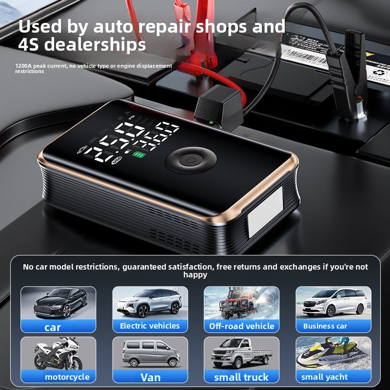 Car Jump Starter with Air Compressor and Power Bank