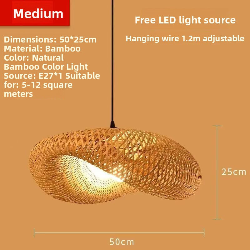 Handwoven Bamboo Pendant Light