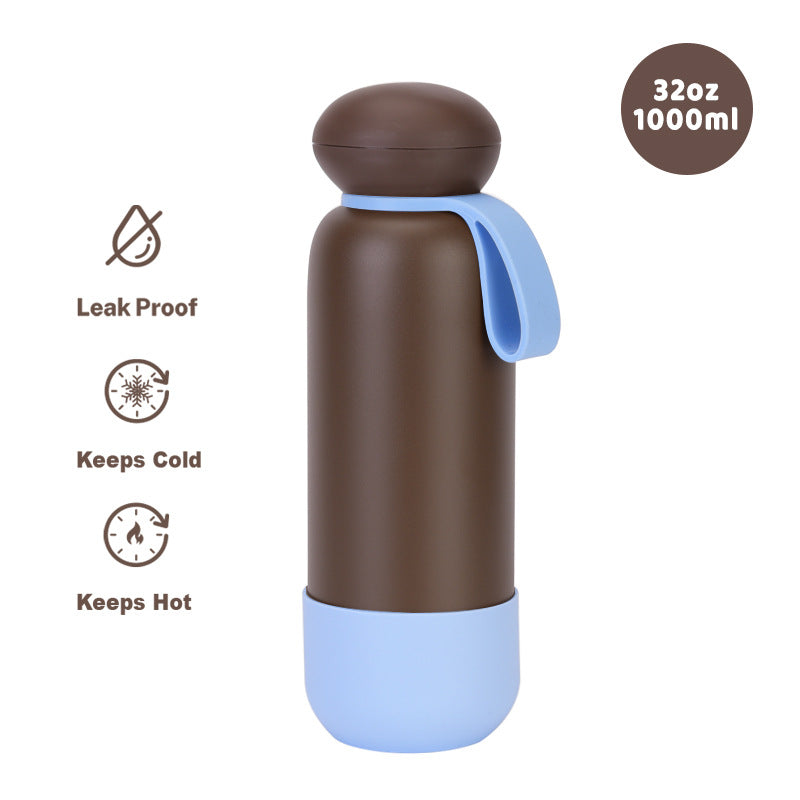 Large-capacity sports water bottle