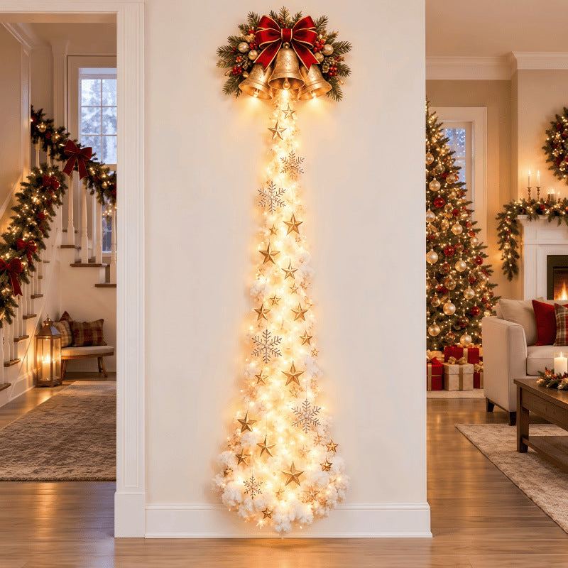 Wooden Christmas Spiral Wall Hanging Decor