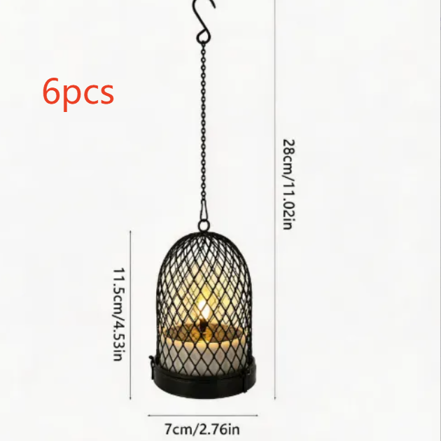 Solar Powered Hanging Lantern with Mesh Cover
