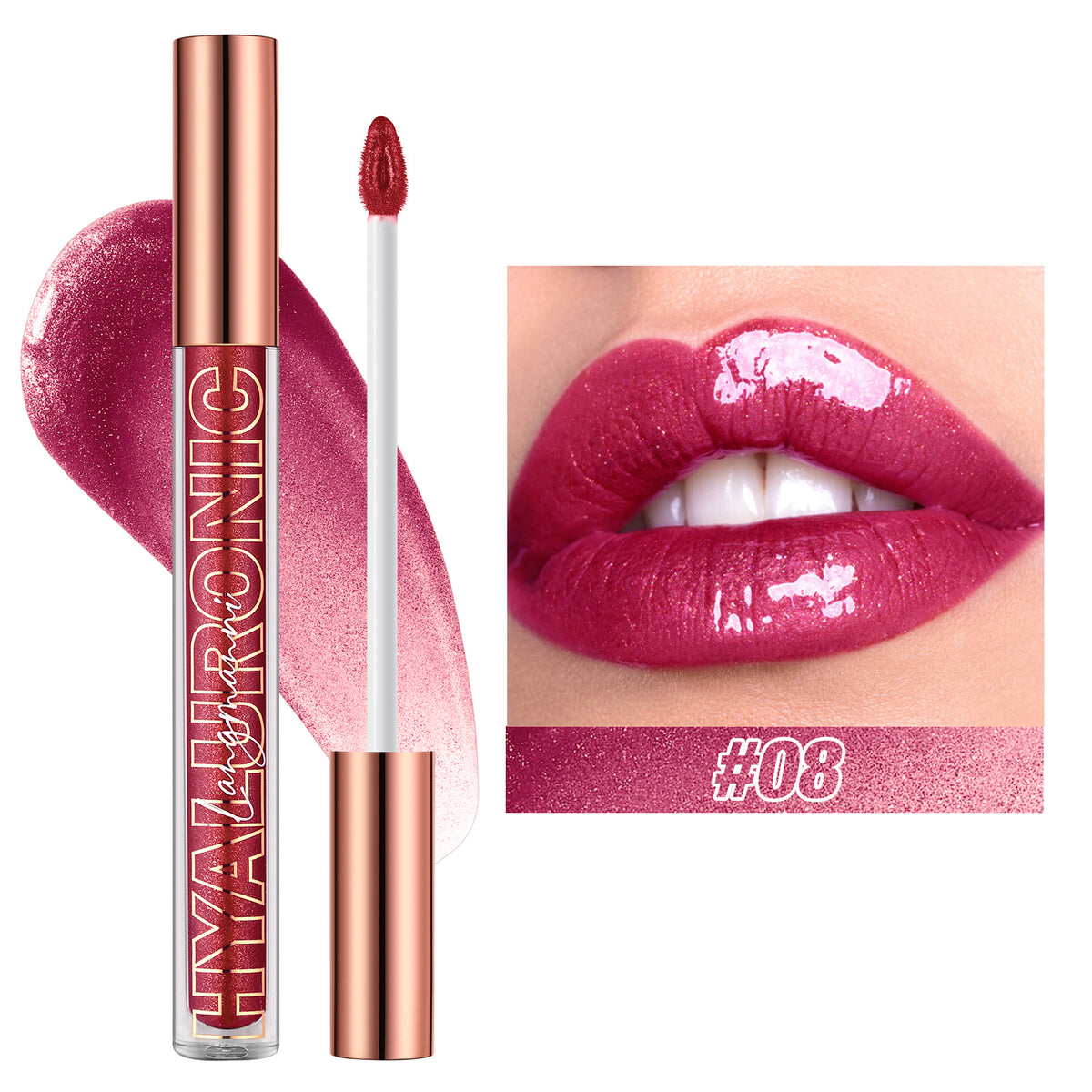 Hyaluronic Acid Glitter Lip Gloss Set