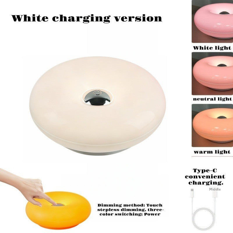 Modern Donut Shaped Touch Bedside Lamp