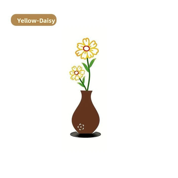 Creative 2D Flat Flower Wall Decor