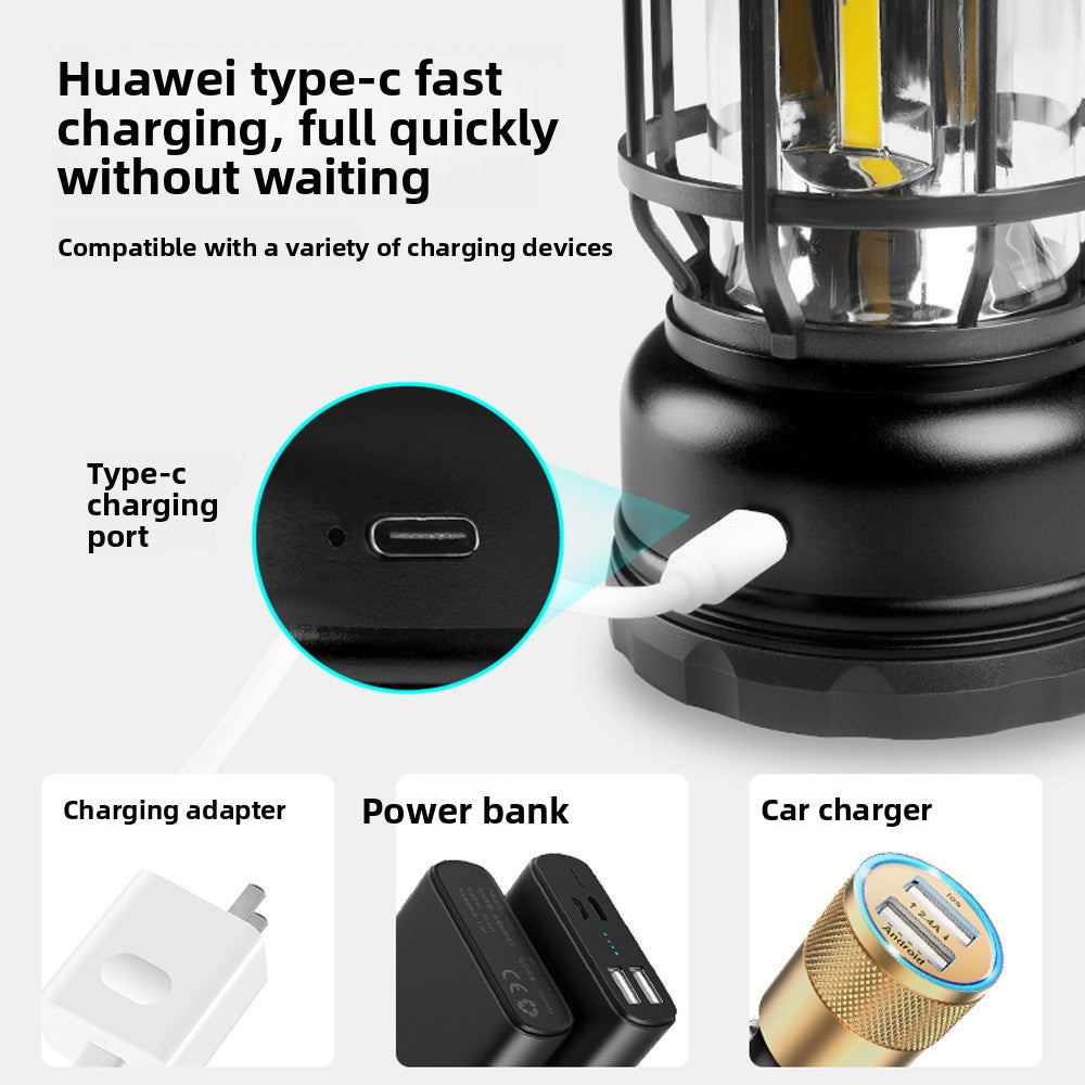 Portable LED camp light and tent light